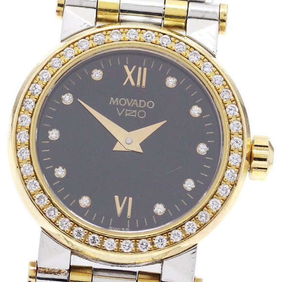 Movado VIZIO 85 36 828 S diamond bezel 10P diamond Quartz Ladies Watch_883385 - Picture 1 of 6